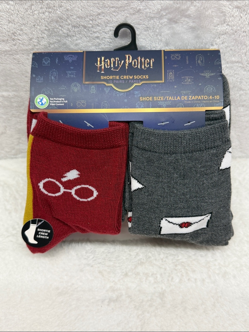 Warner Bros. Harry Potter Shortie Crew Socks - Red, Gray & Black